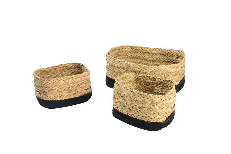 Seagrass and rope basket reference