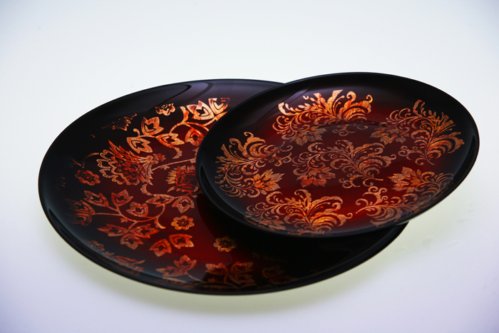 Decorated kitchen and serving glass sourcing illustration