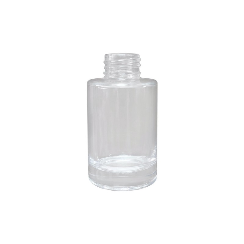 Small empty clear glass fragrance bottle