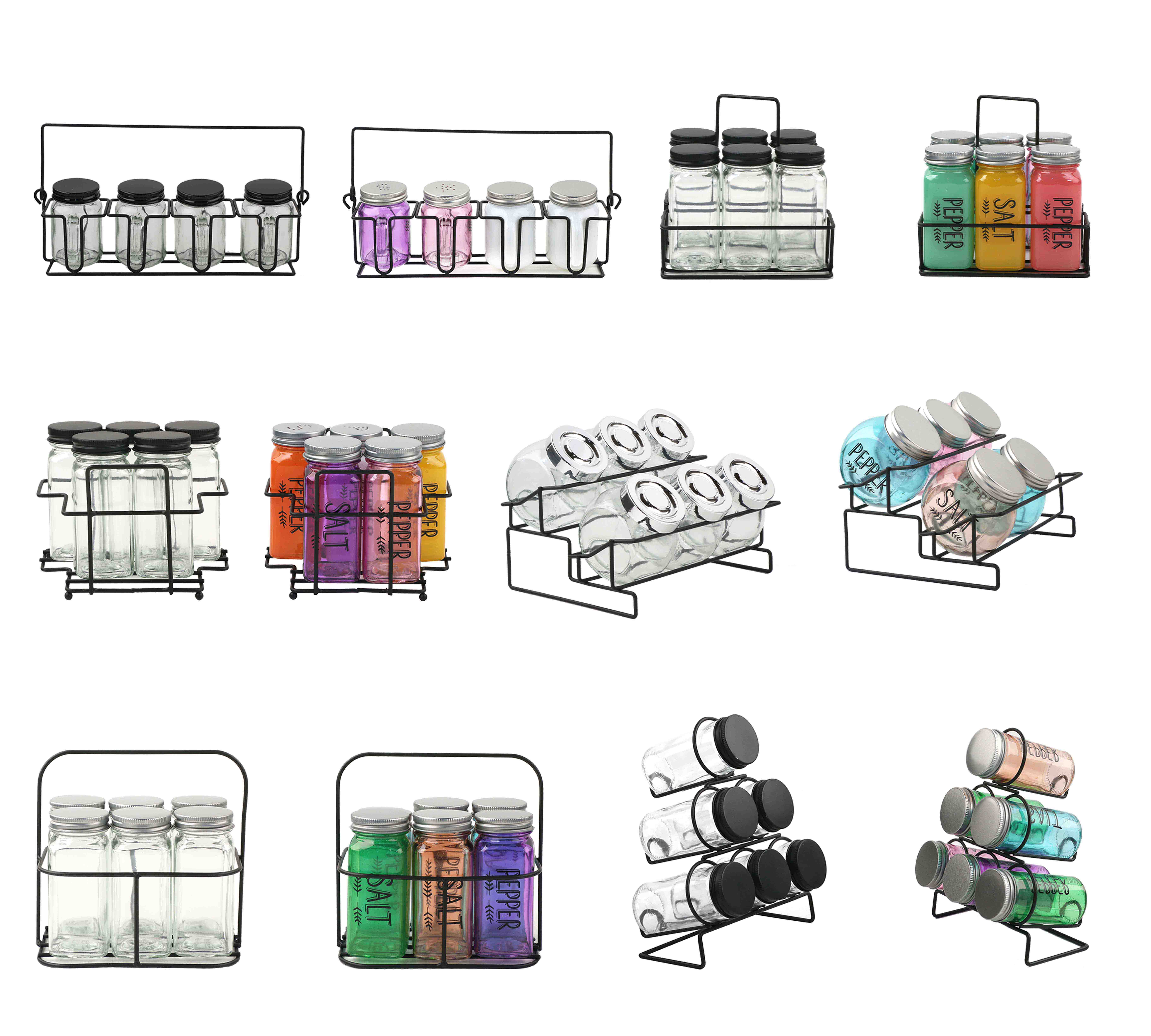Four- and six-position spice-rack directions sourcing illustration