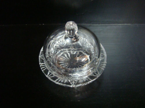 Patterned bowl with domed lid sourcing illustration