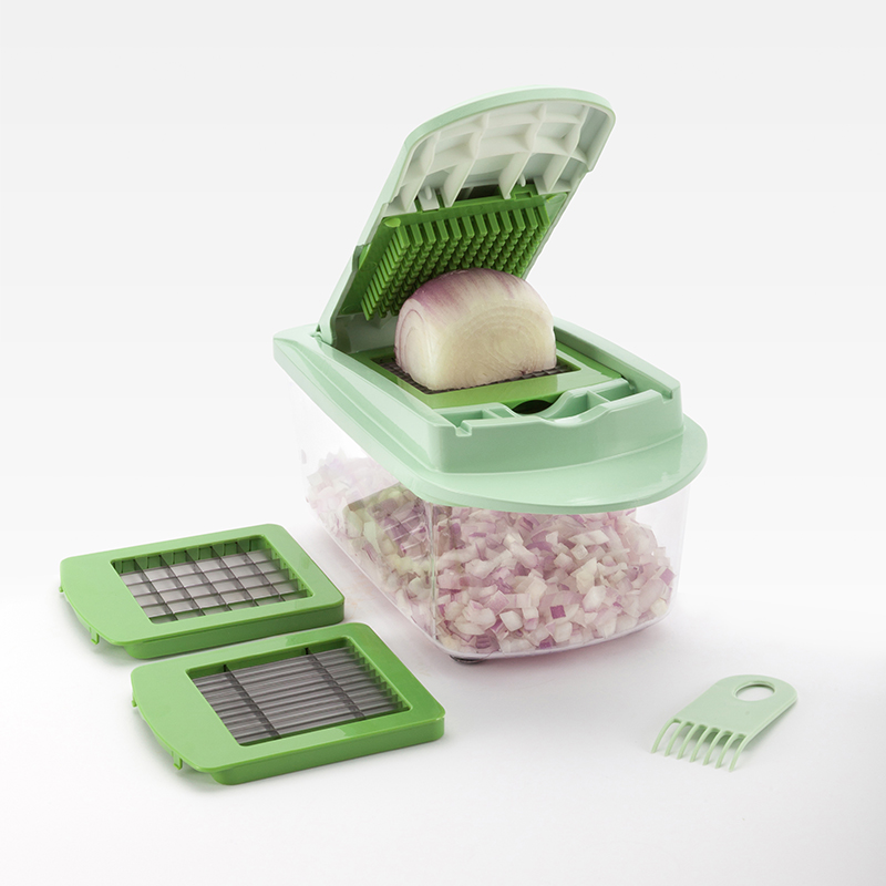 Vegetable dicing set sourcing illustration
