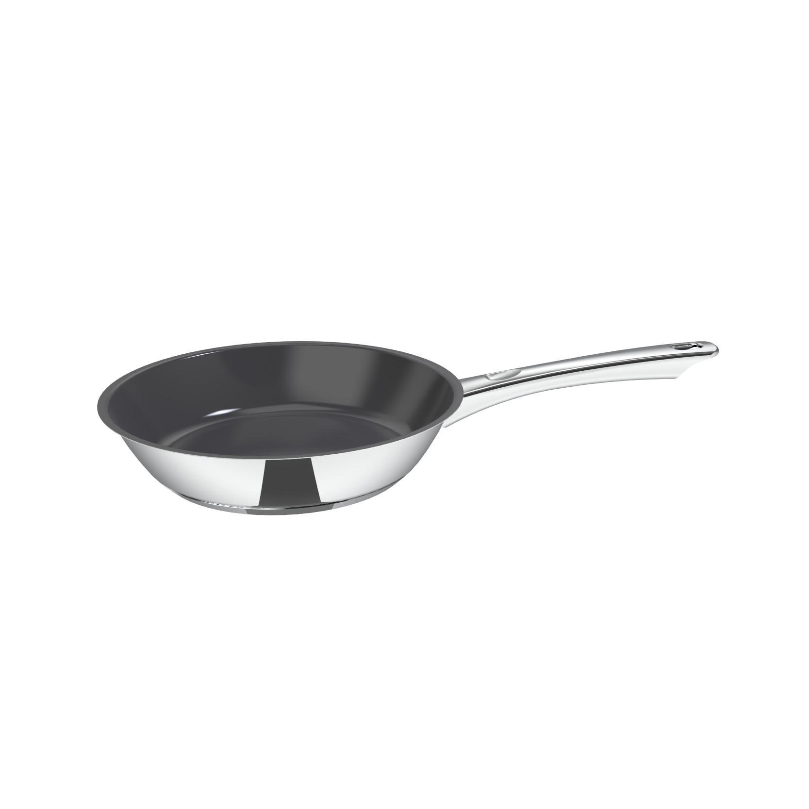 Original catalogue visual of a coated frying pan with a metal handle