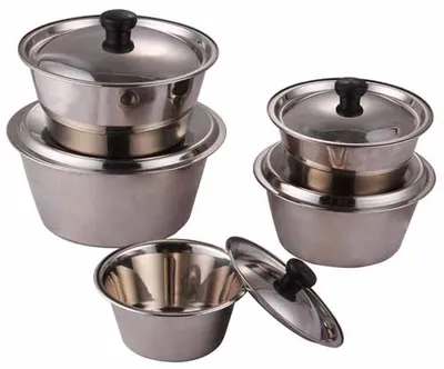 Covered stainless-steel bowl directions