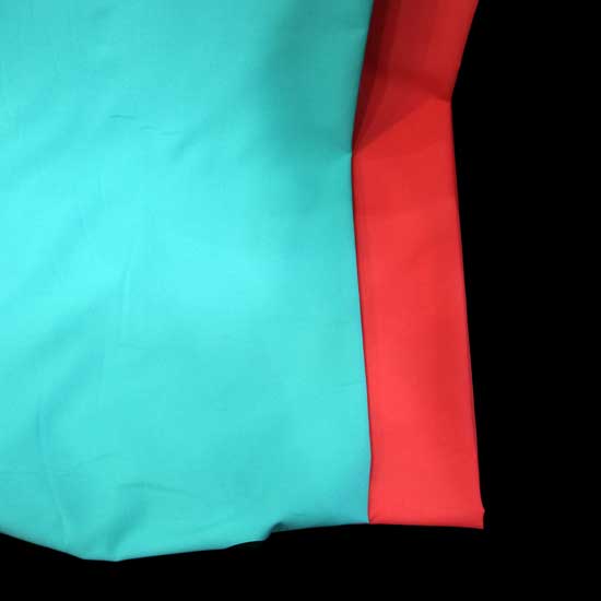 Blue and red interlining fabric reference swatches